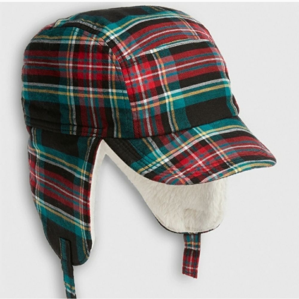 GAP Baby Trapper Hat with Plaid Print - Picture 4 of 4
